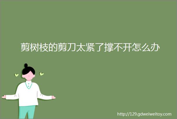 剪树枝的剪刀太紧了撑不开怎么办